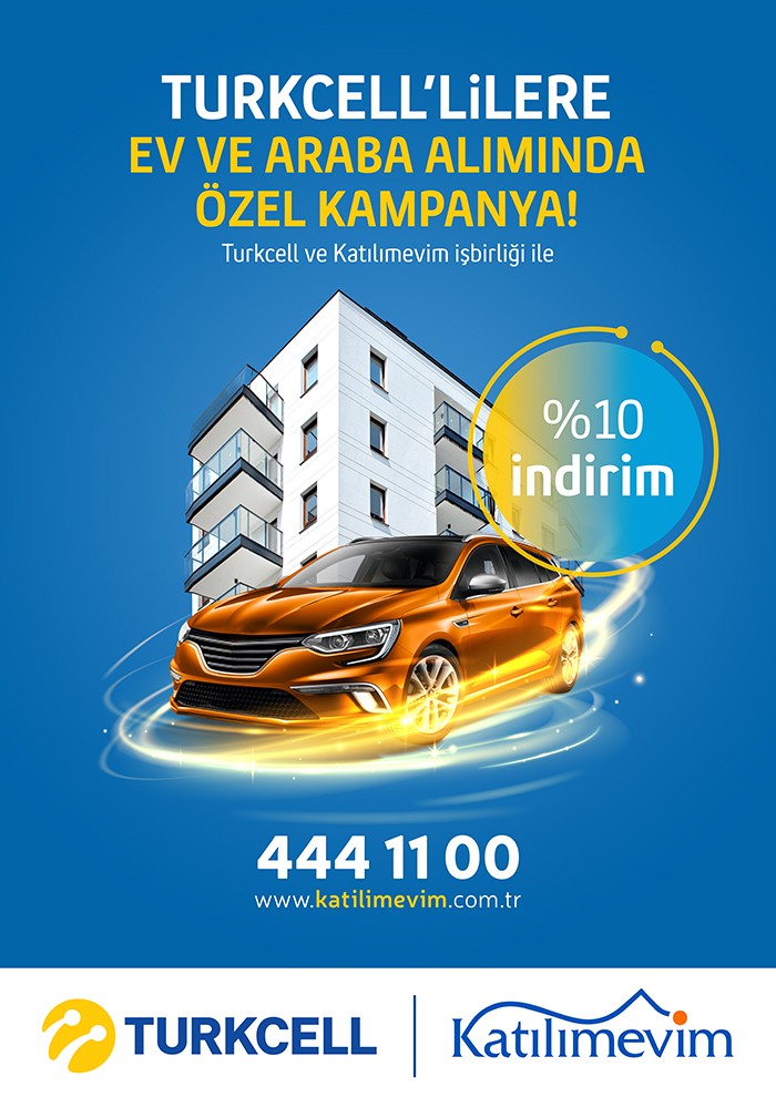 Katılımevim’den, Turkcell Kampanyası ile Yüzde 10 İndirim!